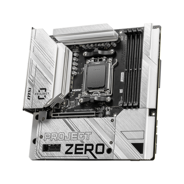 Tarjeta Madre MSI PB650M PROJECT ZERO / mATX / AM5 / B650 / HDMI / Up to 256GB DDR5 / Back Connect / B650M PROJECT ZERO