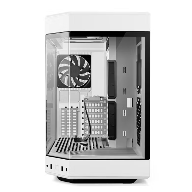 Gabinete HYTE Y60 / ATX / Cristal Templado Panorámico de Doble Cámara con Cable Vertical PCIE 4.0 incluido / White Snow / CS-HYTE-Y60-WW