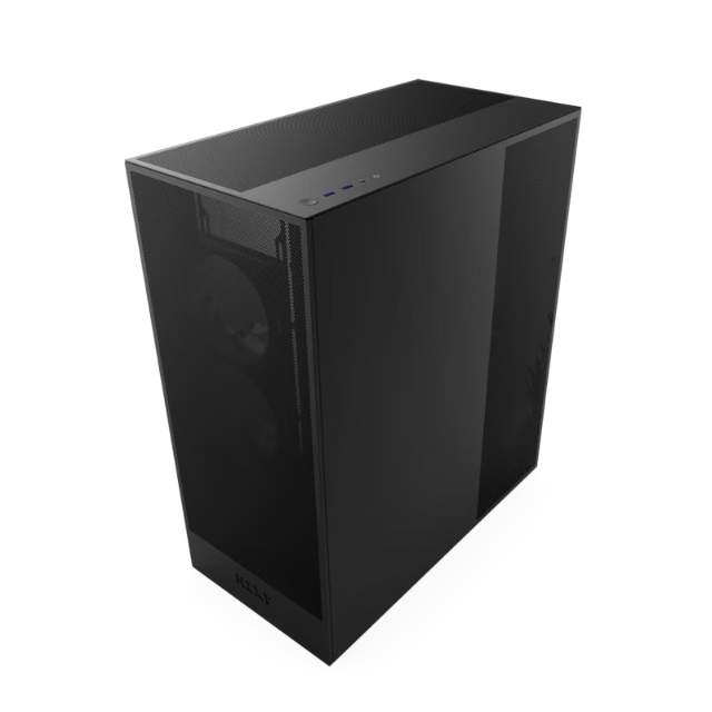 Gabinete NZXT H7 FLOW Negro / Versión 2024 / Cristal Templado / ATX / Sin Fuente / USB Tipo C / 3 Ventiladores 120mm Instalados / CM-H72FB-01