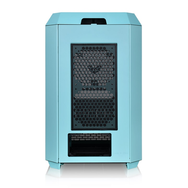 Gabinete Thermaltake Tower 300 / Midi-Tower/Micro-ATX/Mini-ITX/ Cristal Templado / USB 3.2/3.0 / Sin Fuente / 2 Ventiladores Instalados / TURQUESA / CA-1Y4-00SBWN-00