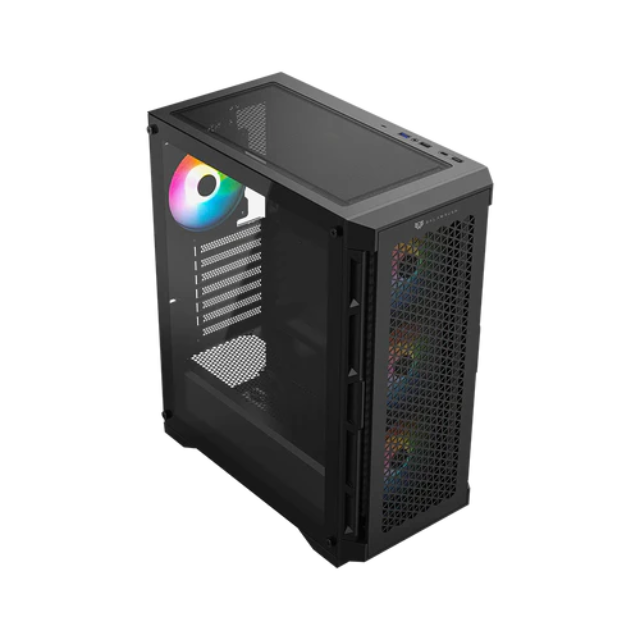 Gabinete Balam Rush Carbono Twin Mate 5000 / Midi-Tower, ATX/Micro-ATX/Mini-ITX / USB 3.0/2.0 / Sin Fuente / 4 Ventiladores RGB Instalados / Negro / BR-938839