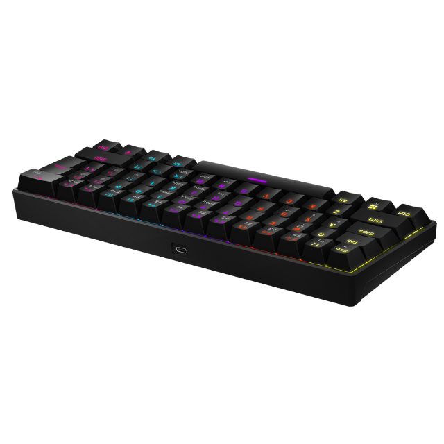 Teclado Gamer Mecanico XPG SUMMONER MINI Switch Blue / 60% / RGB / Español / USB / Negro / SUMMONERMINI61BL-BKCES/