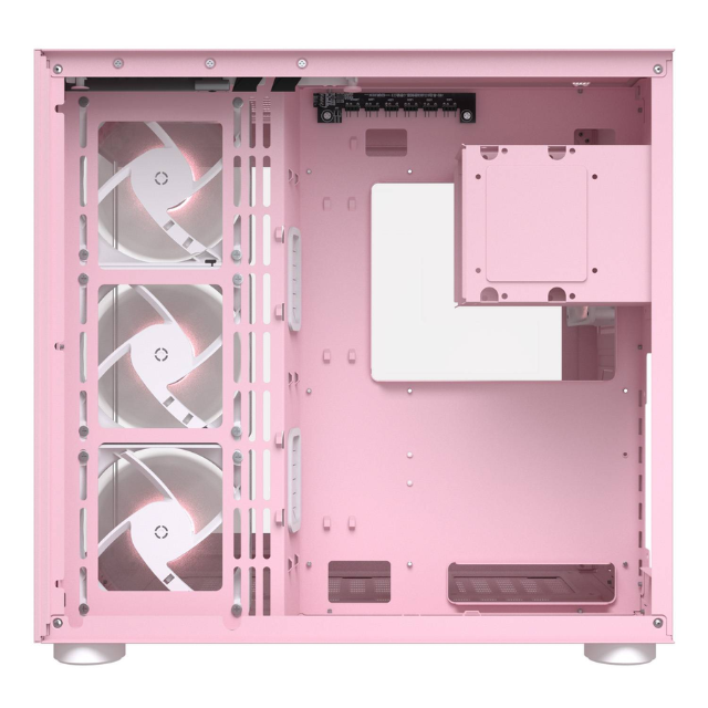 Gabinete Cougar FV150 RGB / Mid-Tower, ATX/Micro-ATX/Mini-ITX / Sin Fuente / 4 Ventiladores Instalados / USB 2.0/3.0 / Rosa