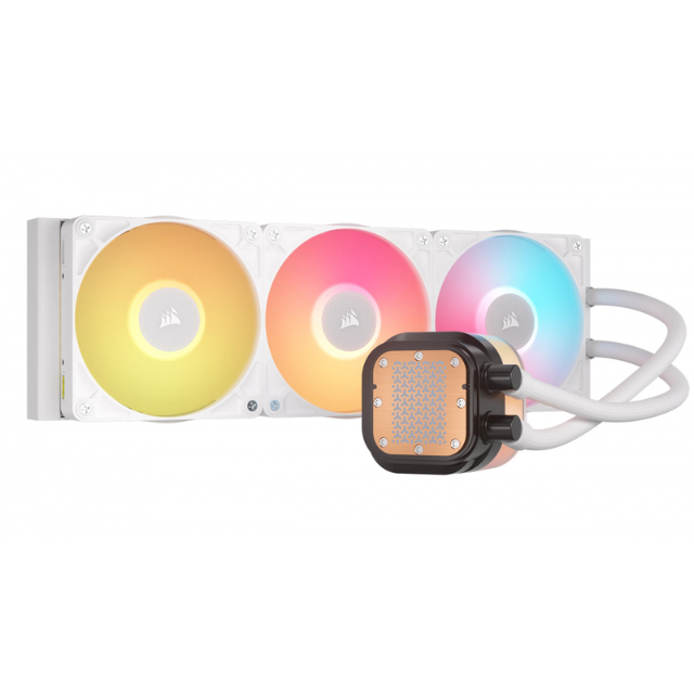Corsair iCUE LINK TITAN 360 RX LCD Enfriamiento Líquido para CPU, 3x 120mm, hasta 2100RPM, Blanco