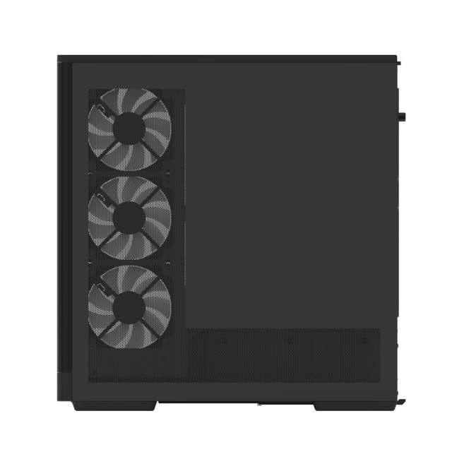 Gabinete Aerocool P500A / Mid Tower / Panel Panorámico de Cristal Templado / 4 Ventiladores ARGB Incluidos / NEGRO/ ACL-P500A-BK-FRPB