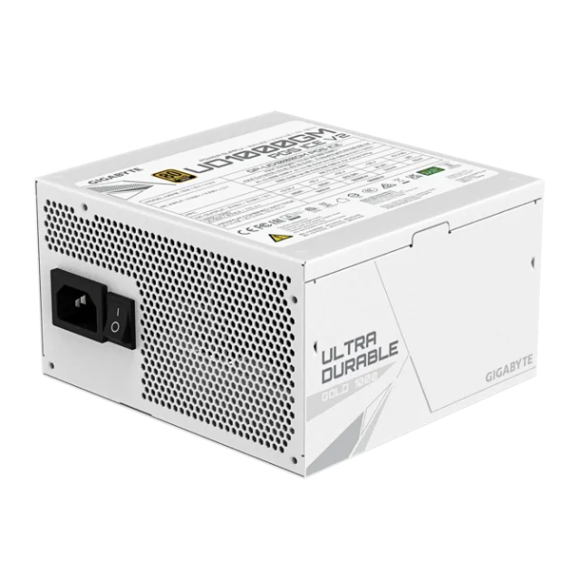 Fuente de Poder Gigabyte 1000W UD1000GM PG5 V2 / 1000W / 80+ Gold / Totalmente Modular / PCIe 5.0 Ready (16-pin) WHITE