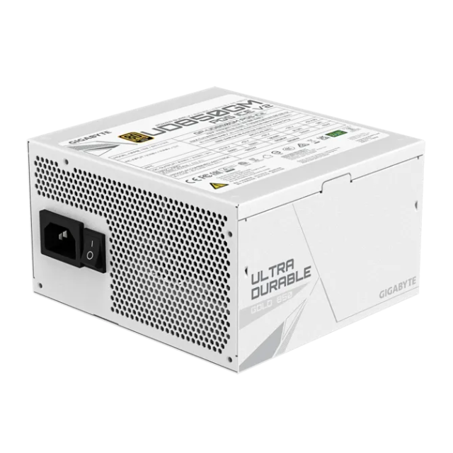 Fuente de Poder Gigabyte UD850GM PG5 V2 ICE / 850W / 80+ Gold / Totalmente Modular / PCIe 5.0 Ready / Blanca / GP-UD850GM-PG5-ICE