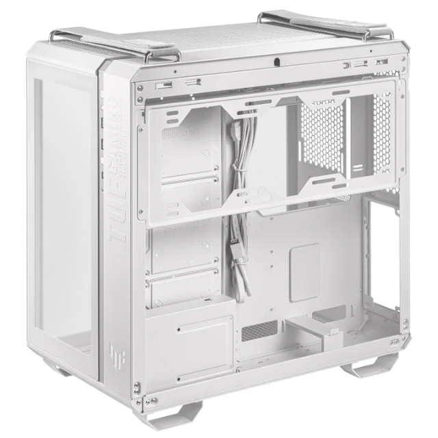 Gabinete Asus GT502 TUF Gaming White / ATX, Micro-ATX, Mini-ITX / Dual Chamber Chassis / Panel Frontal con Usb Type-C / Diseño Full Modular / Vista Panorámica / GT502/WHT/TG