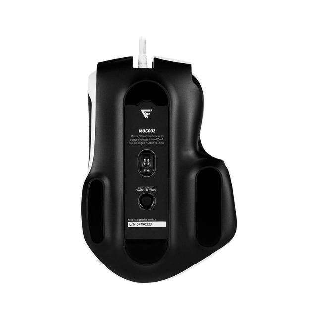 Mouse GameFactor MOG602-WH / Blanco / Alámbrico / RGB / 19,000 DPI / PIXART 3370 / 8 Botones - MOG602-WH