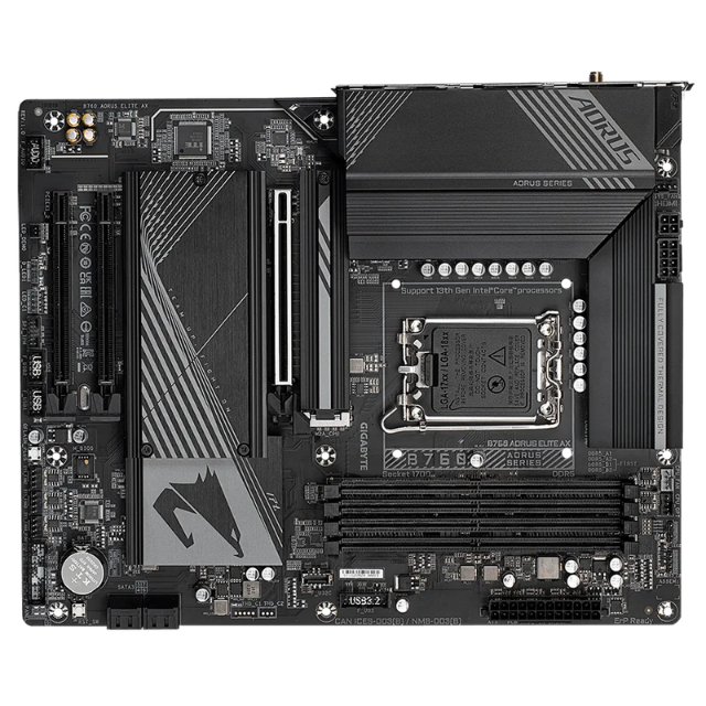 Tarjeta Madre Gigabyte ATX B760 AORUS ELITE AX / Socket LGA1700 / Intel B760 / HDMI / Up To 192GB DDR5 / B760 AORUS ELITE AX