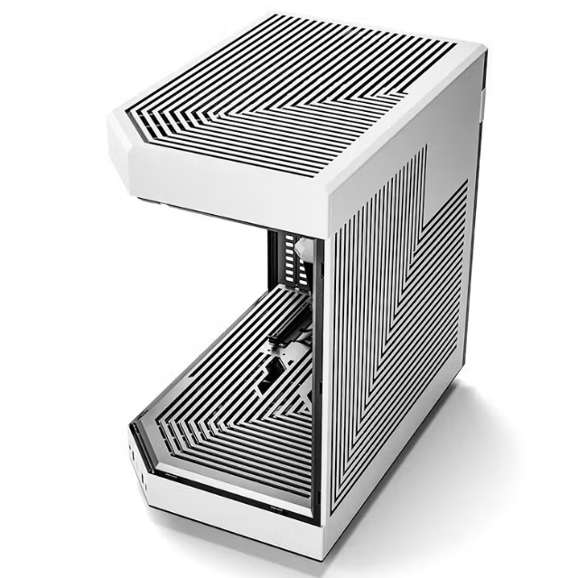 Gabinete HYTE Y60 / Mid-Tower ATX / 3x 120mm ventiladores pre instalados / Vidrio Templado panorámico de Doble cámara con Cable Elevador PCIE 4.0 Incluido / Color Blanco / CS-HYTE-Y60-BW