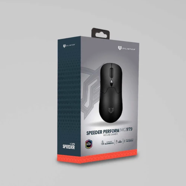 Mouse Gamer Inalámbrico Alto Rendimiento Speeder Perform MG979 Balam Rush Conexiones Bluetooth, 2.4ghz y USB, 7 Botones, Switch HUANO 10,000,000 pulsaciones / negro