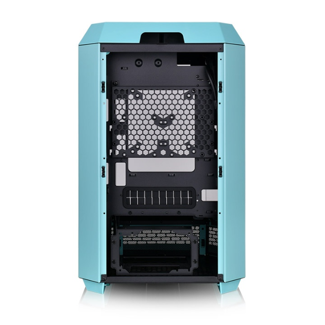 Gabinete Thermaltake Tower 300 / Midi-Tower/Micro-ATX/Mini-ITX/ Cristal Templado / USB 3.2/3.0 / Sin Fuente / 2 Ventiladores Instalados / TURQUESA / CA-1Y4-00SBWN-00