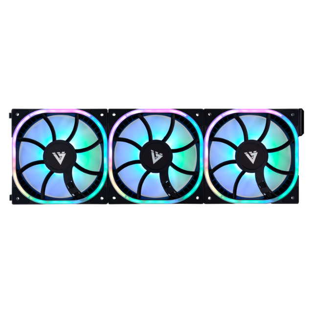 Kit 3 Ventiladores Game Factor FKG500 / Modular / Argb / 120MM / 1900Rpm / Negro / FKG500-BK