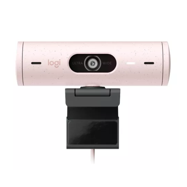 Webcam Logitech Brio 500 con Micrófono / 4MP / 1920 x 1080 Píxeles / USB-C / Rosa / 960-001418