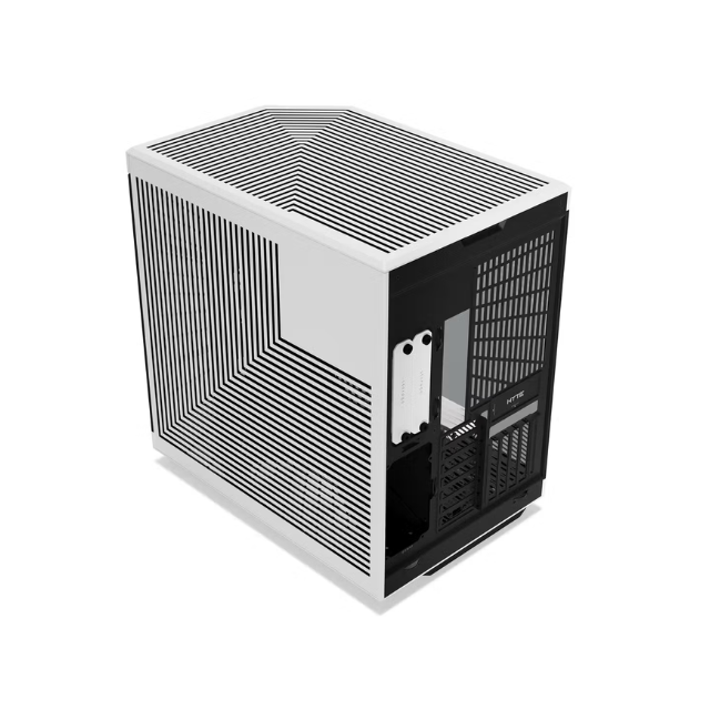 Gabinete HYTE Y70 Touch Infinite / ATX Mid Tower / Doble Cámara / Con Pantalla Táctil LCD de 2.5K integrada / Blanco/Negro / CS-HYTE-Y70TI-WB
