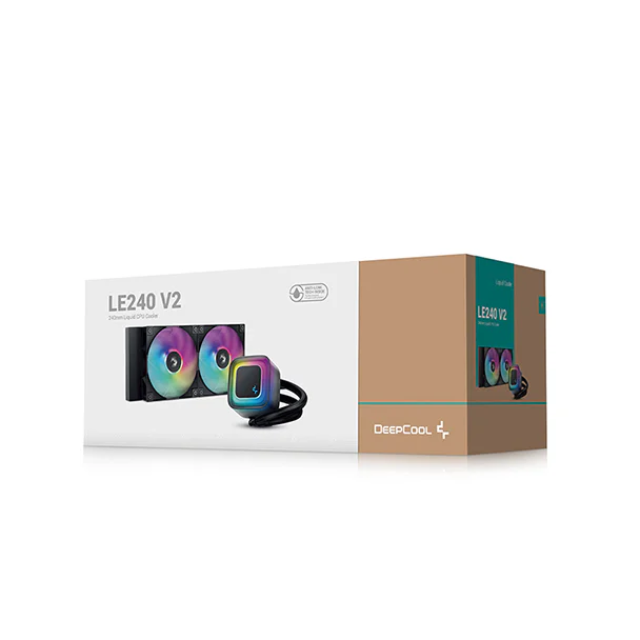 Enfriamiento Líquido DeepCool LE240 V2 / 2x120mm / 500-2100RPM / Negro / R-LE240-BKAMMC-G-2