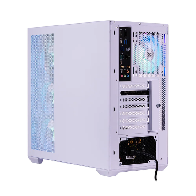 Gabinete Naceb Nebula / Cristal Templado / ATX / Blanco / 3 Ventiladores Preinstalados / Led ARGB / USB 3.0 / White / NA-0637B