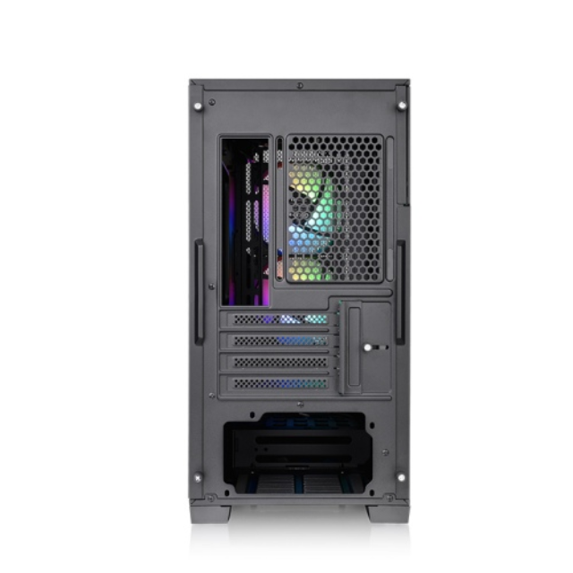 Gabinete Thermaltake Divider 170 TG ARGB / Micro-Tower, Micro-ATX/Mini-ITX / Cristal Templado / USB 3.0/2.0 / Sin Fuente / 2 Ventiladores ARGB Instalados / Negro / CA-1S4-00S1WN-00