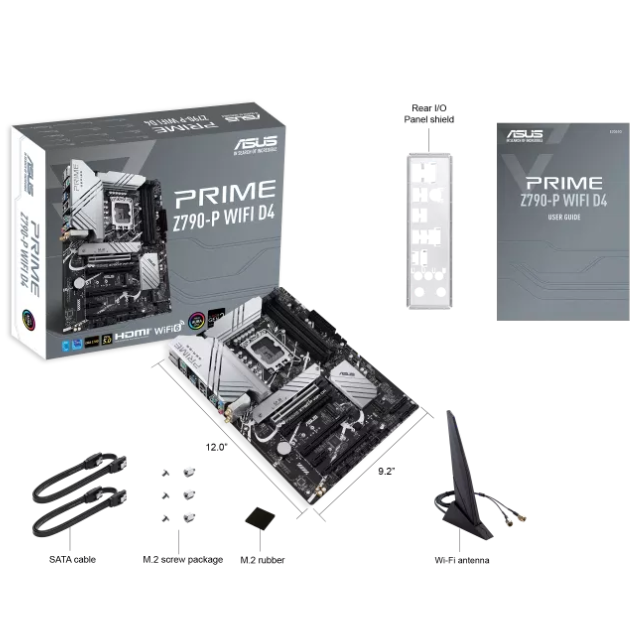 Tarjeta Madre ASUS ATX PRIME Z790-P WIFI D4 / Socket 1700 / Intel Z790 / HDMI / 128GB DDR4 / ASUS PRIME Z790-P WIFI D4 /