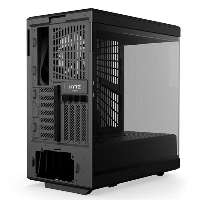 Gabinete HYTE Y40 / ATX Mid Tower / 2x 120mm ventiladores pre instalados / Cristal Templado panorámico moderno y estético con cable elevador PCIE 4.0 incluido / Color Negro/ CS-HYTE-Y40-B /