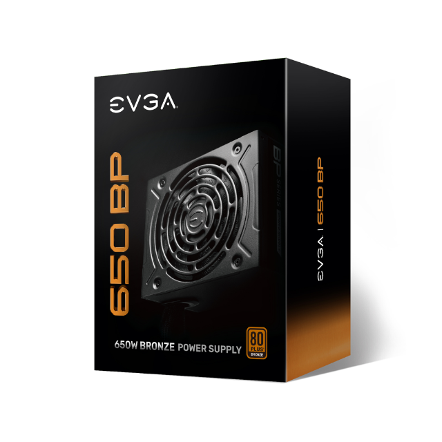 Fuente de poder 650W Certificación 80+ Bronze Evga 650 BP / 100-BP-0650-K1