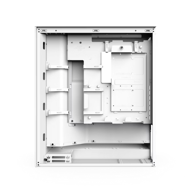 Gabinete NZXT H7 FLOW Blanco / Versión 2024 / Cristal Templado / ATX / Sin Fuente / USB Tipo C / 3 Ventiladores 120mm Instalados / CM-H72FW-01