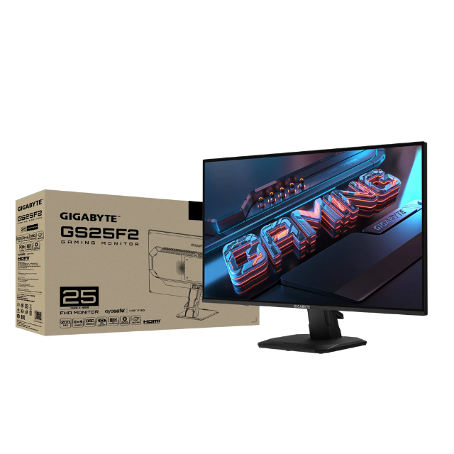 Monitor Gamer Gigabyte GS25F2 / LED 24.5 / FHD / SS IPS / 1ms / 200Hz / HDMI/DisplayPort / Bocinas Integradas / Negro / GS25F2