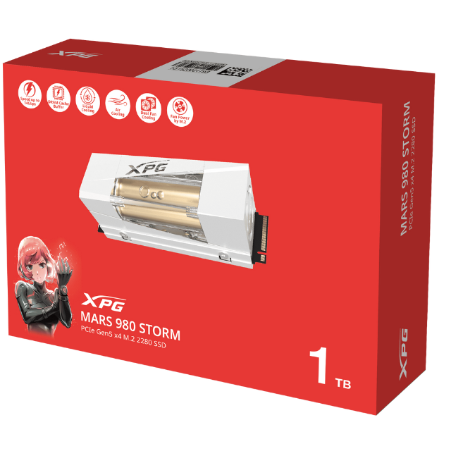 Unidad de Estado Sólido SSD ADATA MARS 980 STORM / NVMe / 1TB / M.2 / PCIe Gen5 x4 / SMAR-980S-1TCI