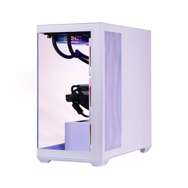 Gabinete Naceb Nebula / Cristal Templado / ATX / Blanco / 3 Ventiladores Preinstalados / Led ARGB / USB 3.0 / White / NA-0637B
