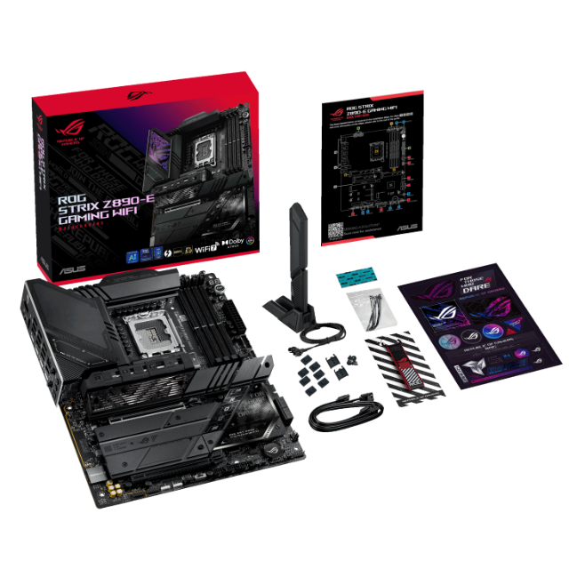 Tarjeta Madre ASUS ROG Strix Z890-E Gaming WiFi / LGA1851 / ATX / Intel® Core™ Ultra Series 2 Ready / DDR5 / WiFi 7 / 7XM.2 / Thunderbolt™ 4 / AI avanzado listo para PC / ROG STRIX Z890-E GAMING WIFI