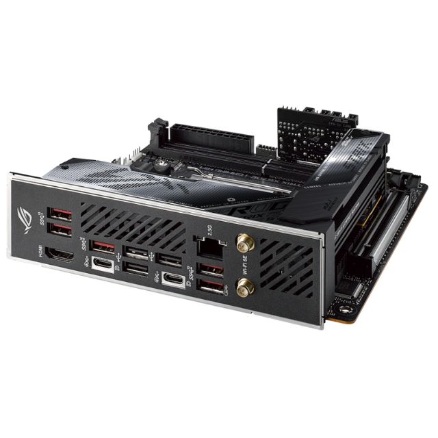 Tarjeta Madre Asus X670 ROG Strix X670E-I Gaming / AMD / AM5 / Ryzen 7000 / Mini-ITX / WiFi 6E / PCIe 5.0 / DDR5 / botón EZ Mode PBO / 2X M.2 / 2X USB4 Tipo C / ROG STRIX X670E-I GAMING WIFI