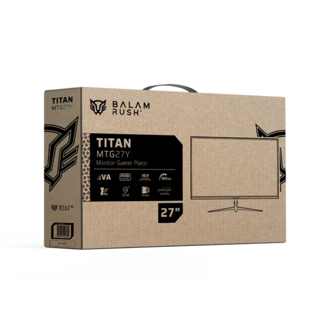 Monitor Gamer Balam Rush Titan MTG27Y LED 27", 1920x1080 Full HD, G-Sync/FreeSync, 180Hz, HDMI/DisplayPort, Blanco