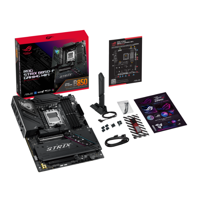 Tarjeta Madre ASUS ROG STRIX B850-F GAMING WIFI / ATX / AM5 / AMD B850 / Up to 192GB DDR5 / HDMI/DP / ROG STRIX B850-F GAMING WIFI 