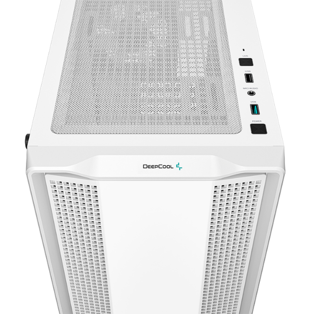 Gabinete DeepCool CC360 WH ARGB / Cristal Templado / Micro-ATX, Mini-ITX/Micro-ATX / USB 3.0/2.0 / Sin Fuente / 3 Ventiladores ARGB Instalados / Blanco / R-CC360-WHAPM3-G-1