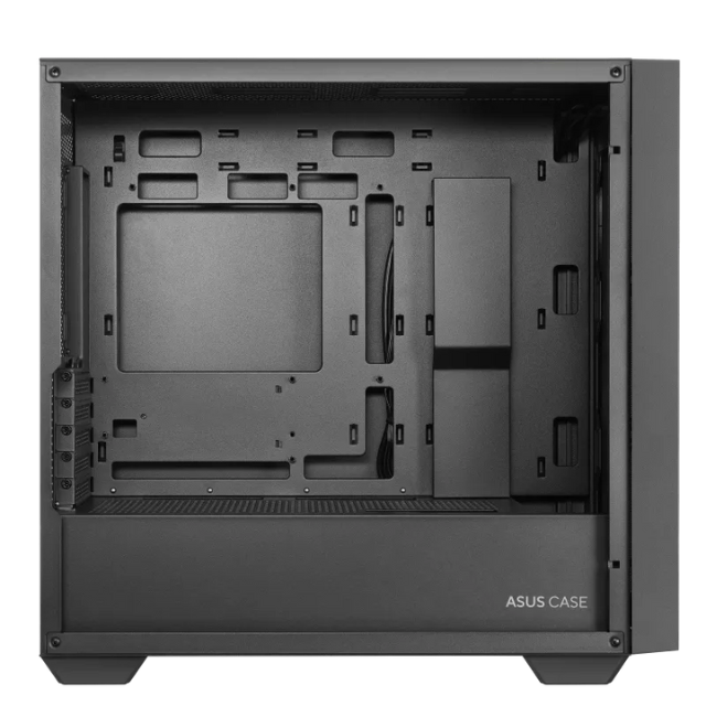 Gabinete ASUS A21 Black / Micro-ATX / Back Connect Compatible / Malla de panel frontal / Cristal Templado / A21/BLK