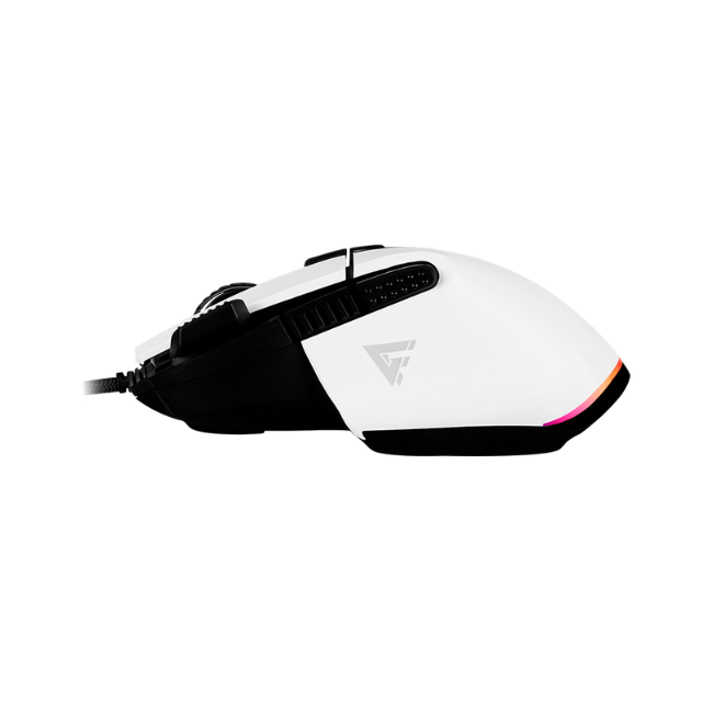 Mouse GameFactor MOG602-WH / Blanco / Alámbrico / RGB / 19,000 DPI / PIXART 3370 / 8 Botones - MOG602-WH