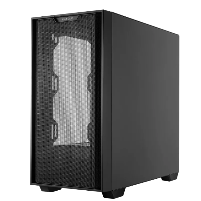 Gabinete ASUS A21 Black / Micro-ATX / Back Connect Compatible / Malla de panel frontal / Cristal Templado / A21/BLK