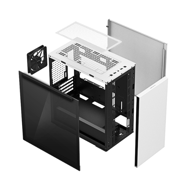 Gabinete Gamer DeepCool MACUBE 110 con ventana, Midi-Tower/ BLANCO/ R-MACUBE110-WHNGM1N-G-1