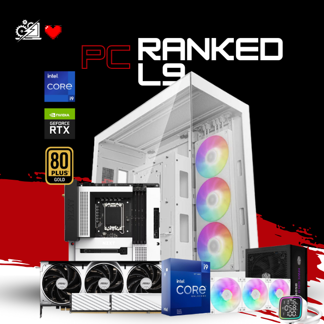 PC RANKED L9 / INTEL CORE I9-12900K / RTX 5070 TI / 32GB RAM DDR5/ 2TB SSD NVME / ENFRIAMIENTO LIQ 360MM / FUENTE 850W 80+ GOLD / W11 PRO / PROMOCION