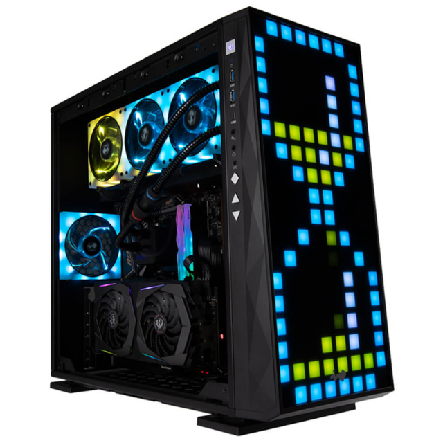 Gabinete InWin 309 RGB Black / Cristal Templado / USB 3.1 / Audio HD / ATX / Panel Frontal RGB Personalizable