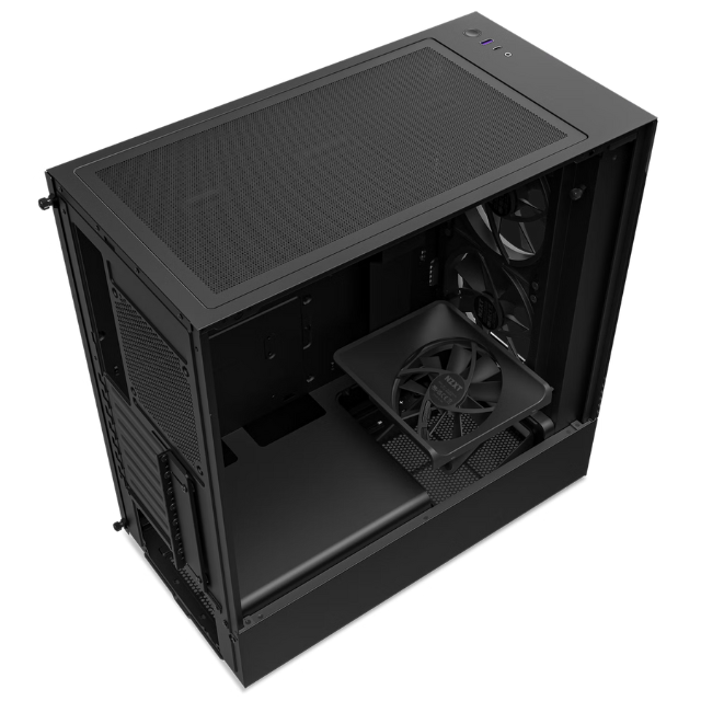 Gabinete NZXT H5 Elite / Negro / Carcasa Compacta / ATX / Iluminación RGB Incorporada / Panel Frontal y Lateral de Vidrio Templado / Gestión de Cables / 2 Ventiladores RGB