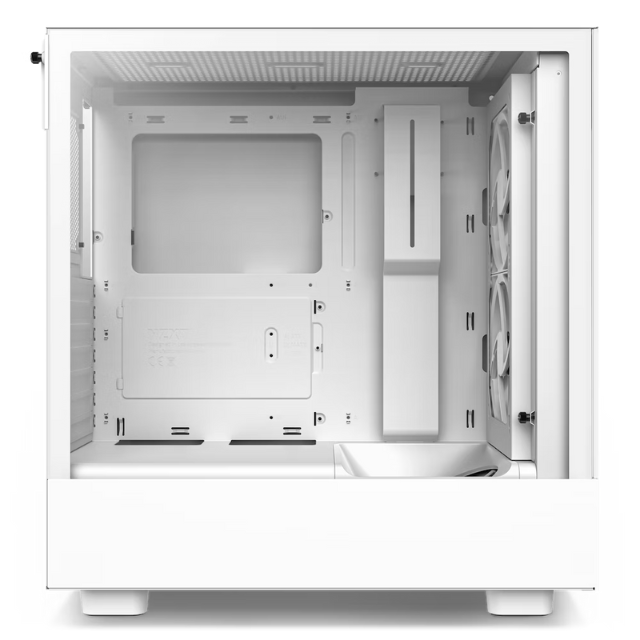 Gabinete NZXT H5 Elite / Blanco / Carcasa Compacta / ATX / Iluminación RGB Incorporada / Panel Frontal y Lateral de Vidrio Templado / Gestión de Cables / 2 Ventiladores RGB