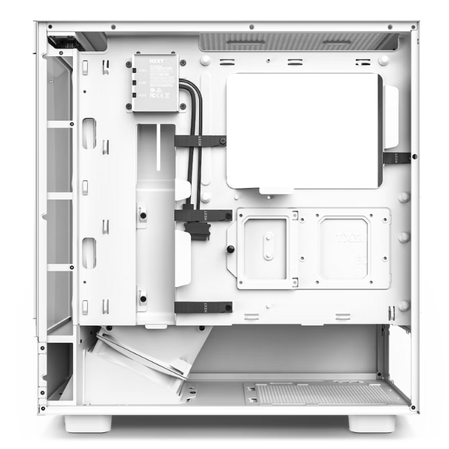 Gabinete NZXT H5 Elite / Blanco / Carcasa Compacta / ATX / Iluminación RGB Incorporada / Panel Frontal y Lateral de Vidrio Templado / Gestión de Cables / 2 Ventiladores RGB