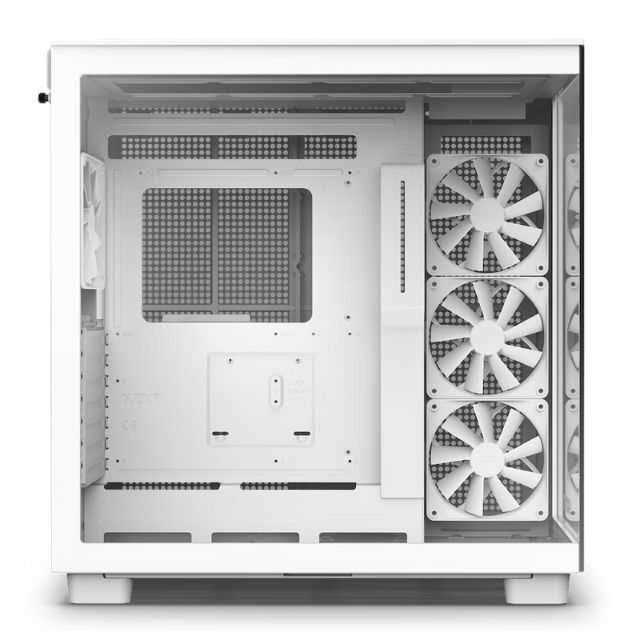 NZXT H9 Flow / ATX Mid Tower / Incluye 4 Ventiladores sin RGB / Capacidad de hasta Diez Ventiladores / Soporta radiadores de hasta 360mm  / Panel Lateral de Vidrio Templado / Blanco / CM-H91FW-01