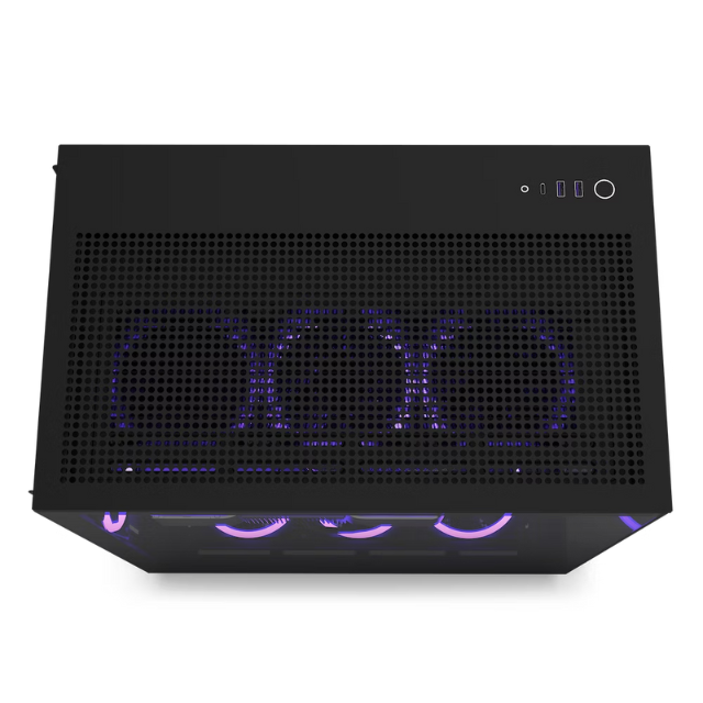 NZXT H9 Flow / ATX Mid Tower / Incluye 4 Ventiladores sin RGB / Capacidad de hasta Diez Ventiladores / Soporta radiadores de hasta 360mm / Panel Lateral de Vidrio Templado / Negro / CM-H91FB-01