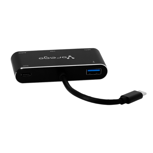 Adaptador Tipo C 5 en 1 / ADP-350 / HDMI / VGA / USB 3.0 / USB tipo C / Entrada 3.5mm / Soporta 4K