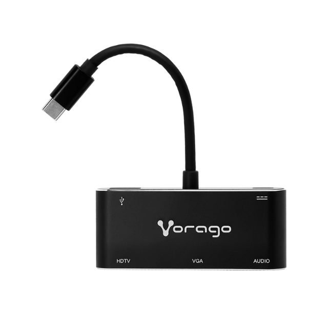 Adaptador Tipo C 5 en 1 / ADP-350 / HDMI / VGA / USB 3.0 / USB tipo C / Entrada 3.5mm / Soporta 4K