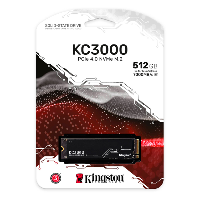 Unidad de estado solido SSD M.2 Nvme PCIe 4.0 / 512GB Kingston KC3000 - SKC3000S/512G