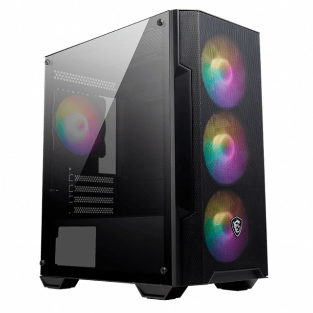 Gabinete MSI MAG FORGE M100A / Black /4 Fans RGB / USB 3.0 / Micro ATX